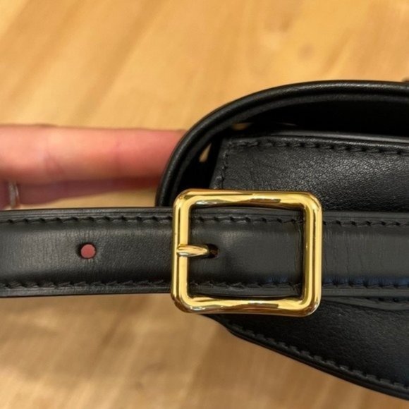 Louis Vuitton Authentic Tambourin Black Crossbody Bag Smooth Calf Leather - Picture 6 of 12